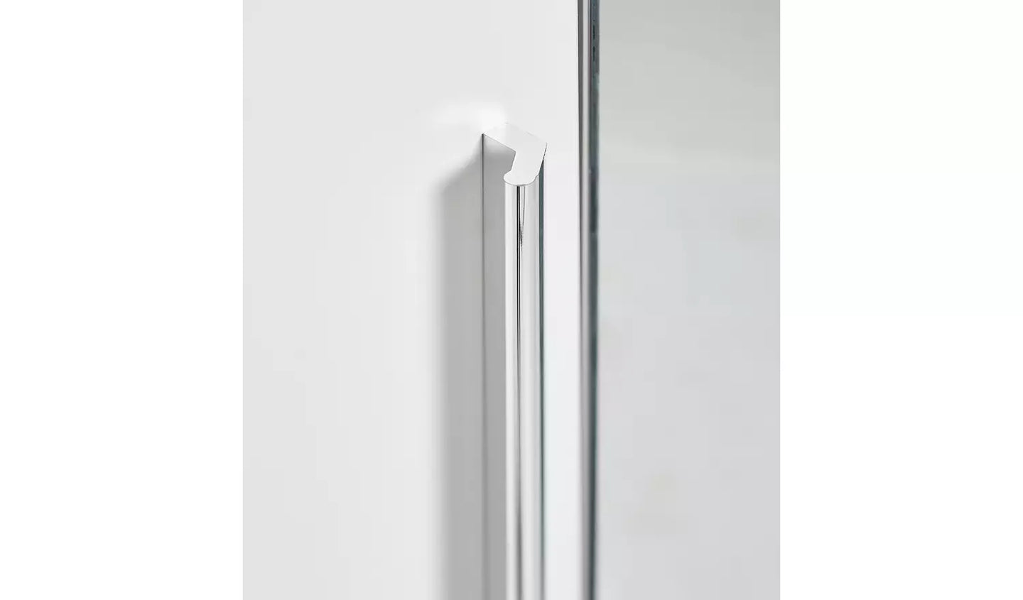 Habitat Munich 3 Door Mirror Wardrobe -White & Oak Effect